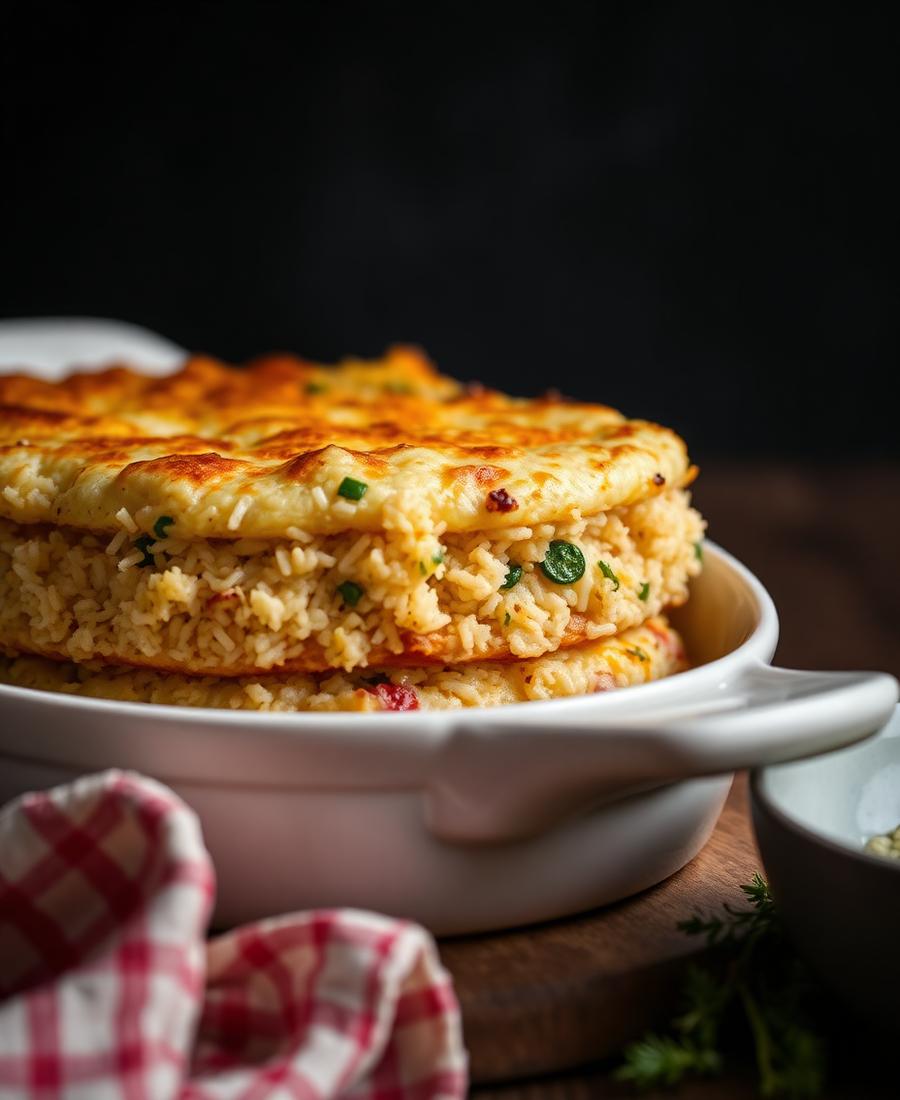 Three Layer Baked Rice